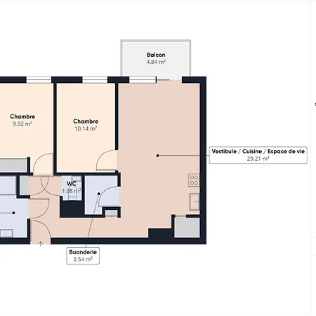 公寓 A 45m De La - Vue - Pour 4 Avec Balcon 普雷讷夫昂德雷